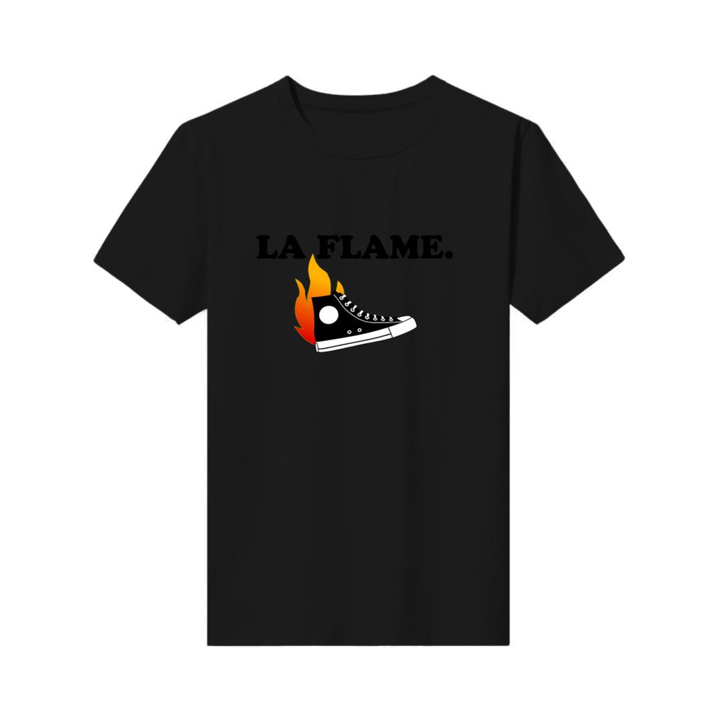 

la flame Sale Free Shipping men s t-shirts fashion t-shirts for men 3XL чорний