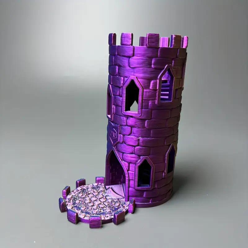 Charming Dragon Dice Tower: Rainbow & Candy Colored Christmas Gift and Holiday Decoration