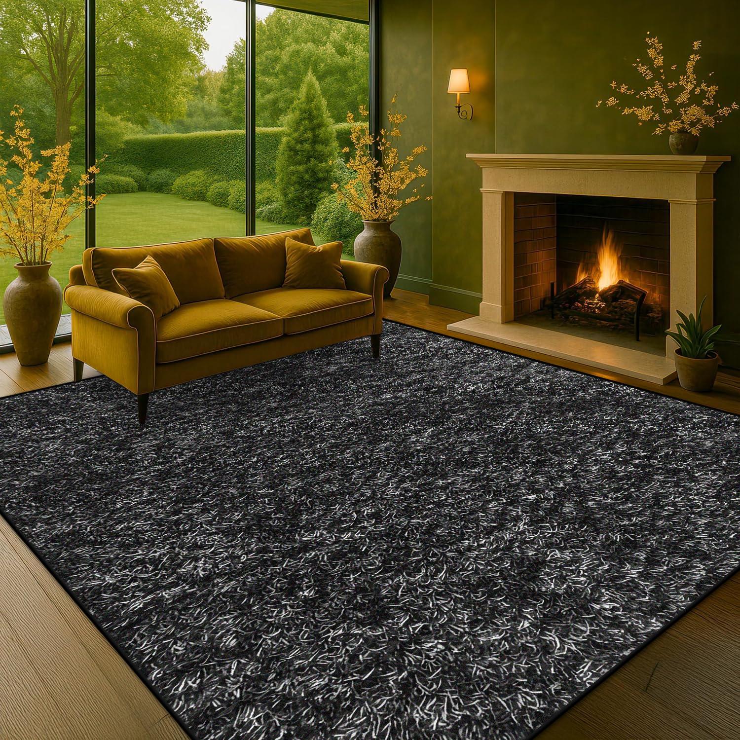 

Abstract Solid Color Carpet in The Living Room Washable Lounge Non-slip Floor Mats Large Area Bedroom Decor Rugs Customizable 60x90cm