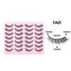 Cross-border European and American Style Flared Lashes, 14 Pairs of Thick, Curled, Naturally Three-dimensional One-piece Lashes