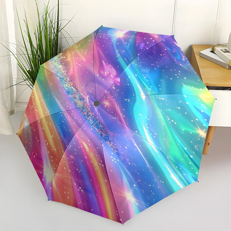 

Rainbow Waves Automatic Folding Umbrella Compact 8 rib Design,Unique Style,Suitable for Everyday Outdoor Use,Perfect Gift for Friends a