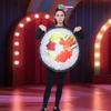 Sushi Rol Halloween Kostuum Grappige Outfit voor Nieuwjaar Rollenspel Foto Prop Volwassenen