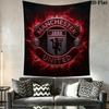 Man Utd Wall Hanging Printed Fabric Blanket Decorative Tapestries for Bedroom Living Room Home Decor