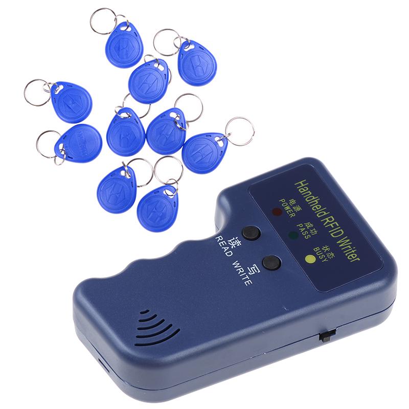 125Khz Handheld RFID Schreiber/ Kopierer/ Leser/ Duplikator mit 10 Stück ID-Tags