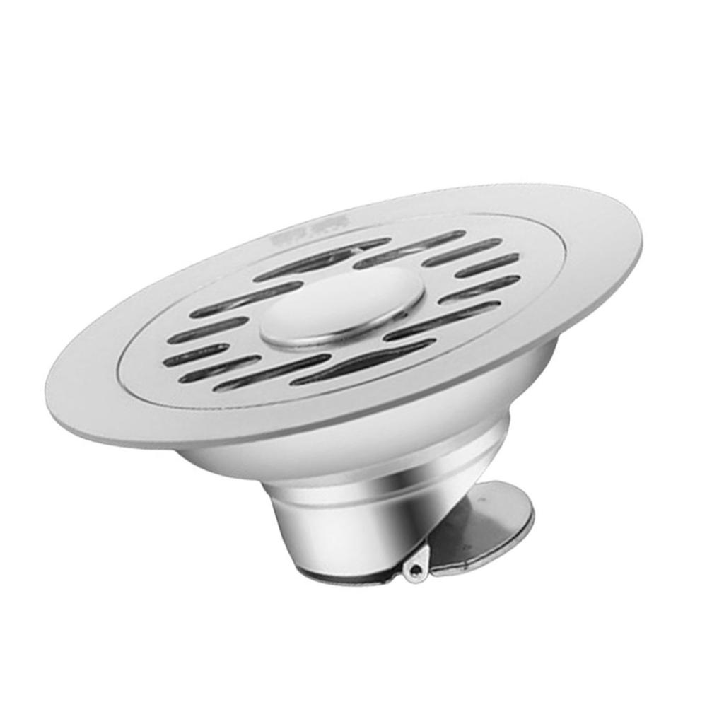 Round Shower Floor Drain AntiOdor Stainless Steel Floor Strainer Hair Catcher for Bathroom Kitchen Balcony Garage