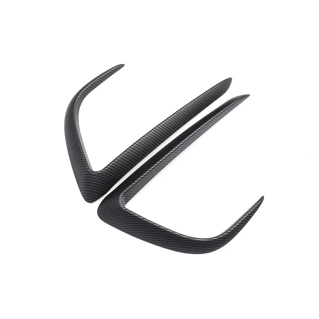 Wind Knife for Tesla Model Y Front Bumper Cover Fog Lamp Eyebrow Spoiler Blade Sticker Trim ABS Car Modification Black 2025-2025