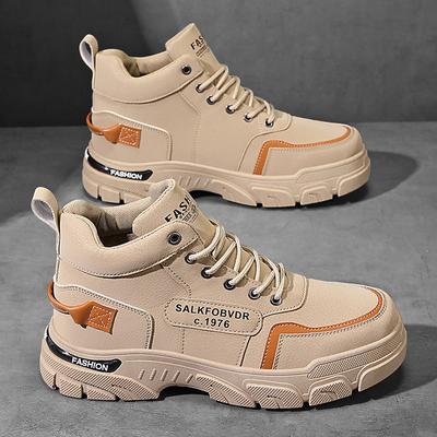Men's Shoes 2024 New Autumn Labor Insurance Construction Site Work Waterproof, Non-slip and Wear-resistant Sports Desert Tooling Martin Boots Men
