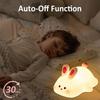 Rechargeable Rabbit Silicone Night Light Tap Control 3 Level Dimmable Sleep Atmosphere Light Silicone Eye Protection