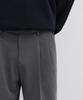 MUSINSA STANDARD Real Wide Hidden Banding Slacks [Melange Gray]