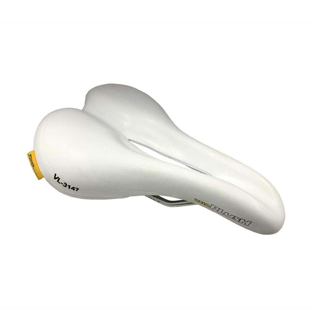 VELO Plush Saddle for Men WHITE VL-3147 SL-OTR-M007