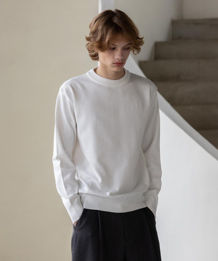 Dekkoloso Mode Herashi Round Knit [White]