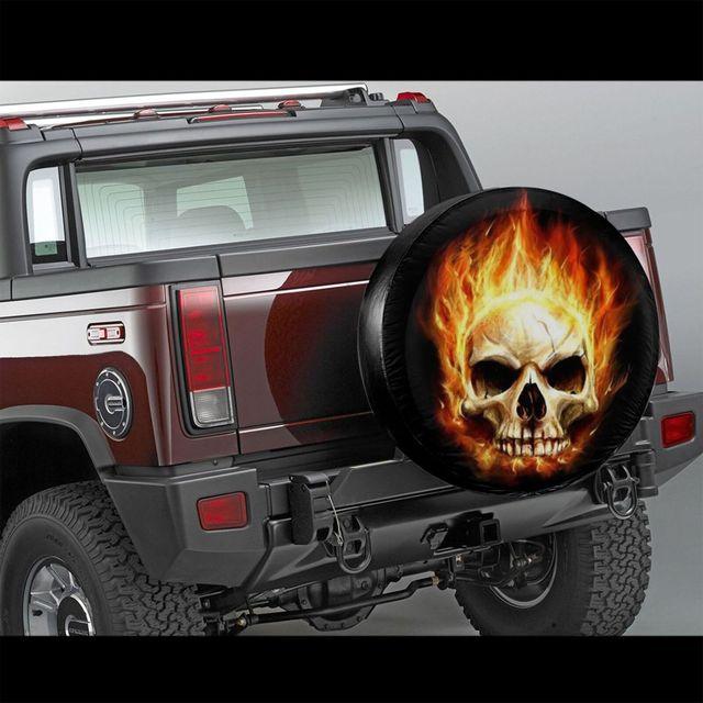 Skull Spare Tire Cover Sugar Skull Lover  Spare Tire Cover Halloween Gift Funny  CAR COVER Accessories Spare Covers