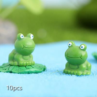 Socha žáby Pryskyřice Ornament Mikrokrajina Vodotěsné Prominentní oči Ručně vyráběné Žáby s modrýma očima