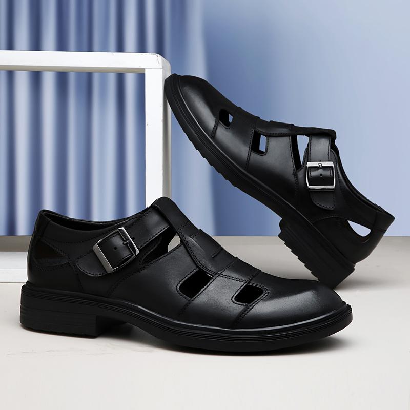 Модный бренд 2024Summer Hollow Натуральная кожа Уличная обувь для ходьбы Крутые — фото 5