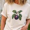 Botanical Plum T-Shirt - Vintage Orchard Fruit Design