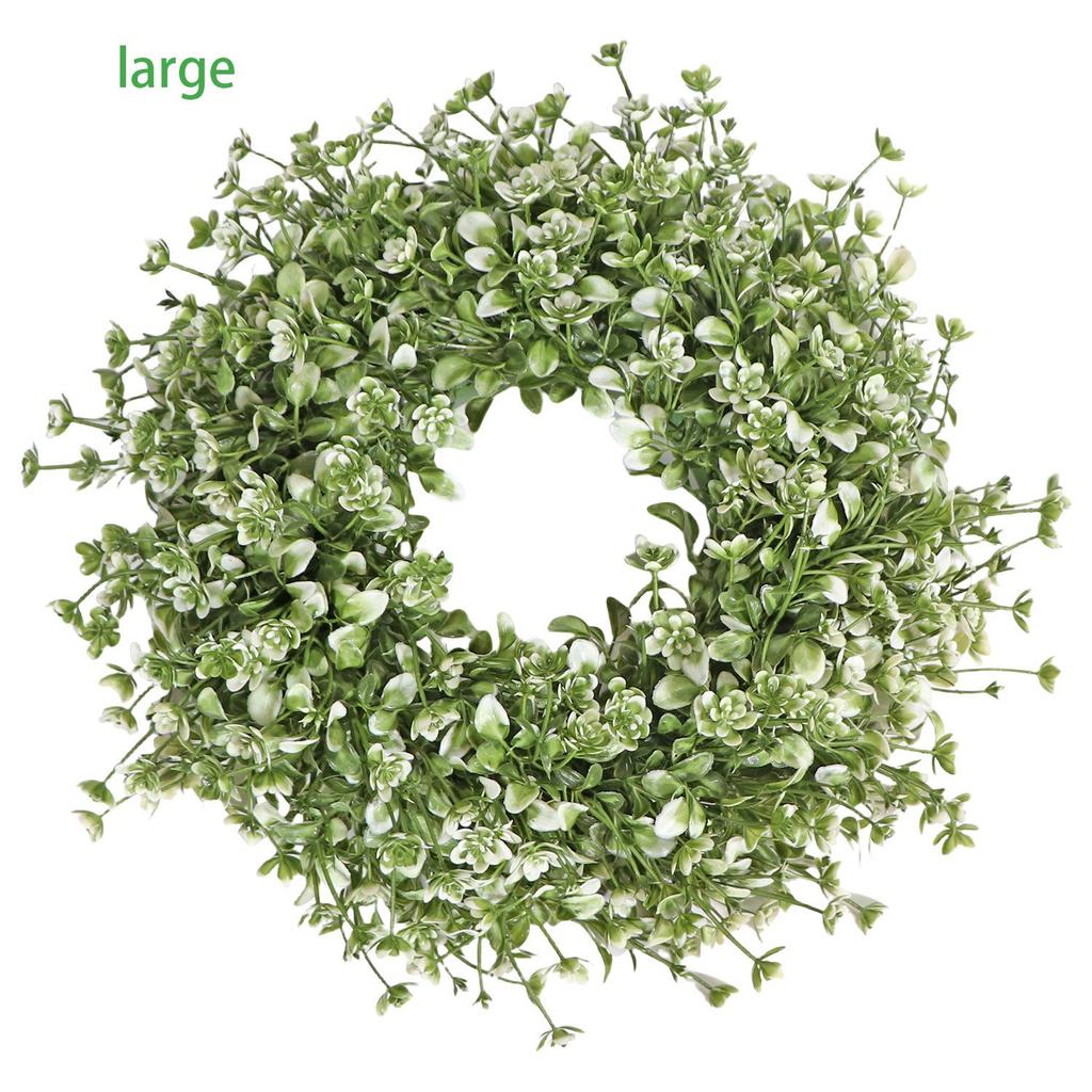 Artificial Garland Wreath: Decorative Faux Flower Ring for Home, Hotel, Wall, or Door