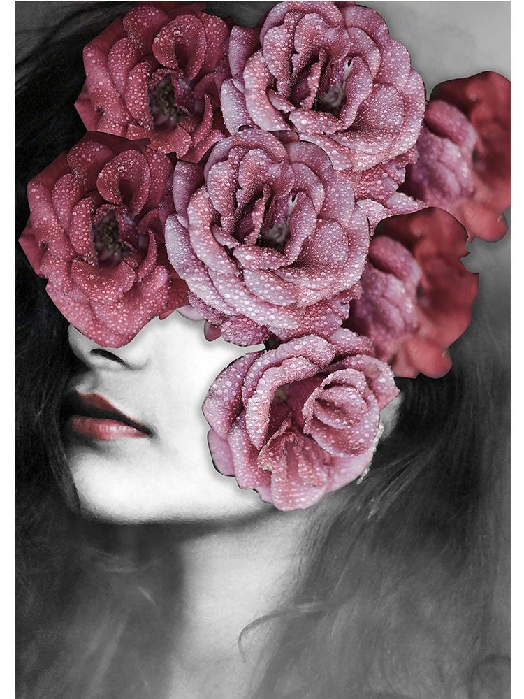 Abstract Flowers Feathers Woman Canvas Painting Wall Art Sexy Nude Women Print Poster Picture For Living Room Home Decoration