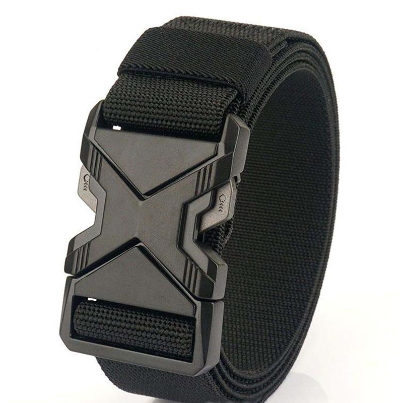 The New Men's 120Cm Buckle Belt Nylon Braided Lightweight Breathable Daily Commuter Men's Belt Outdoor Military Training Canvas Belt