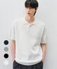 DRAW FIT Anderson Cotton Polo Half Knit [4 Colors]