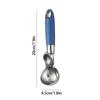 Ice Cream Scoop Stainless Steel Pop-Top Fruit Baller Scoop Stainless Steel Pop-Top Cantaloupe Baller Spoon Dishwasher Safe For
