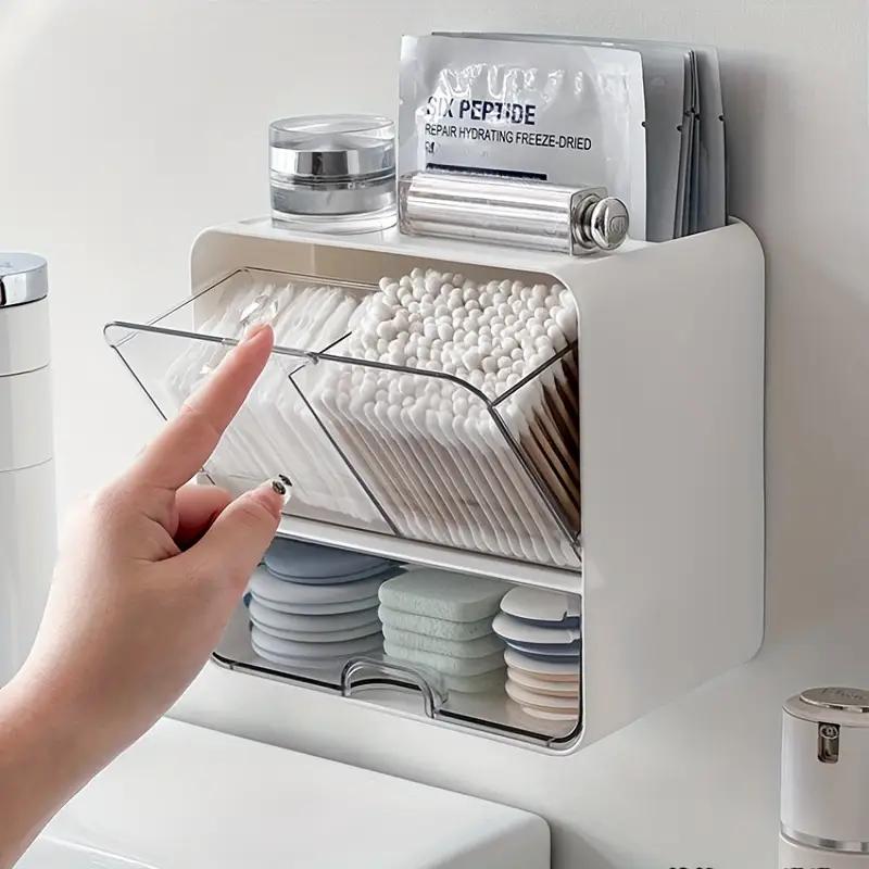 1 Pokój Łazienka Wodoodporne Naścienne Pudełko do Przechowywania Kosmetyków z Szufladą Pudełko do Przechowywania Akcesoriów do Włosów