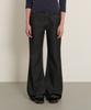 PEPLEE Flap Boots Cut Denim Pants (Black)