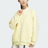 Adidas Lounge Bonded Warm Solid Color Casual Comfortable Loose Long Sleeve Jacket Women Jackets Yellow JJ3702