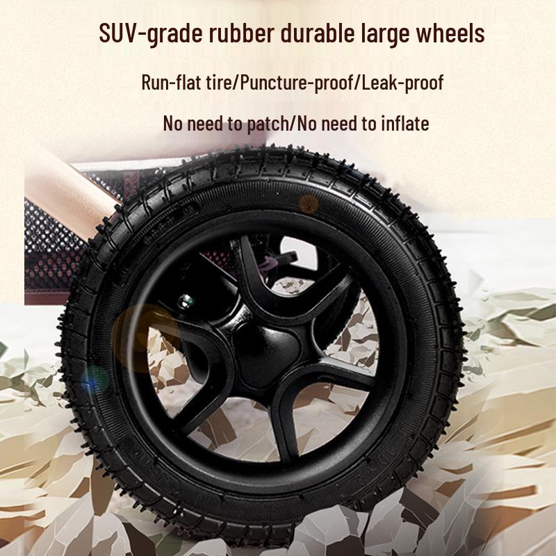 Lightweight Reversible Baby Stroller, One-Click Fold, High Landscape, Shock Absorption, All-Season, Four-Wheel Baby Carriage.
