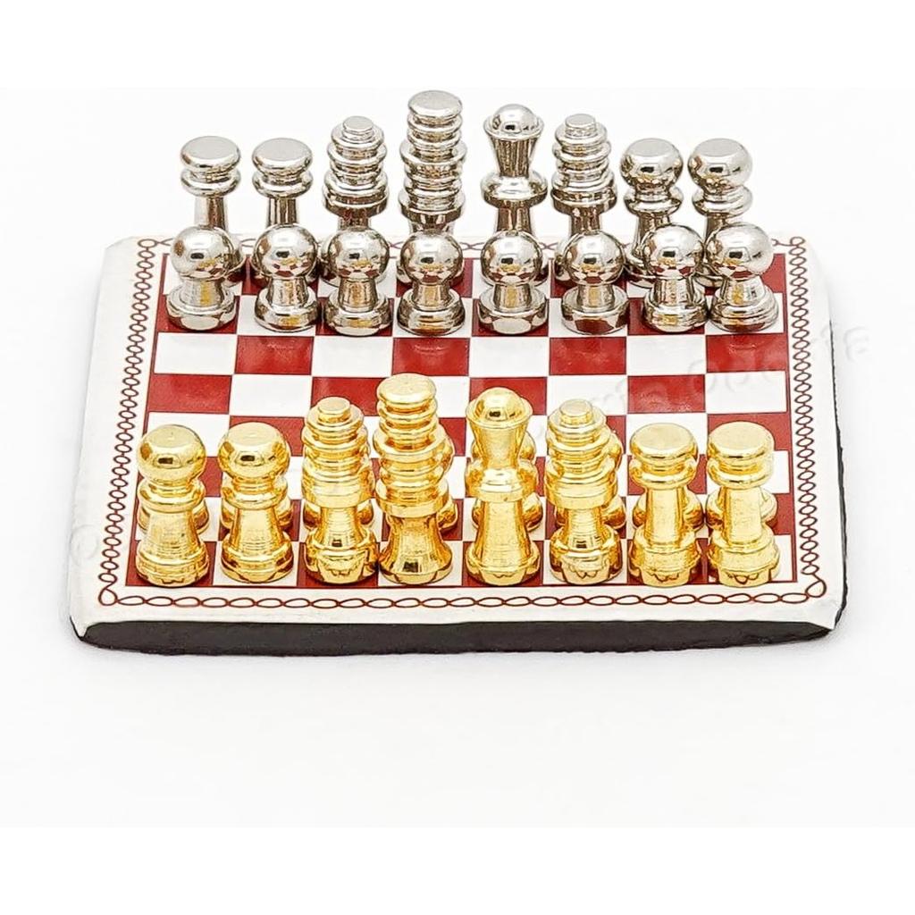1/12 Miniature Chess Board Chess Game Dollhouse Accessories