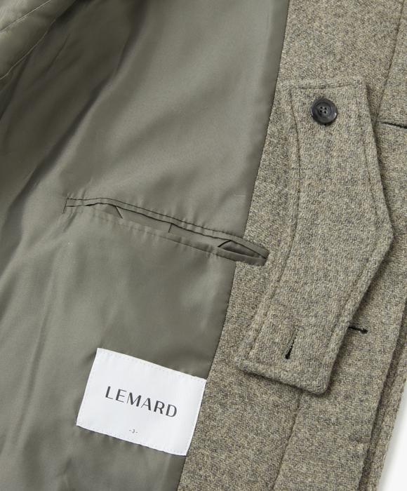 Leumadeu Wool Balmacaan Long Coat - Grey