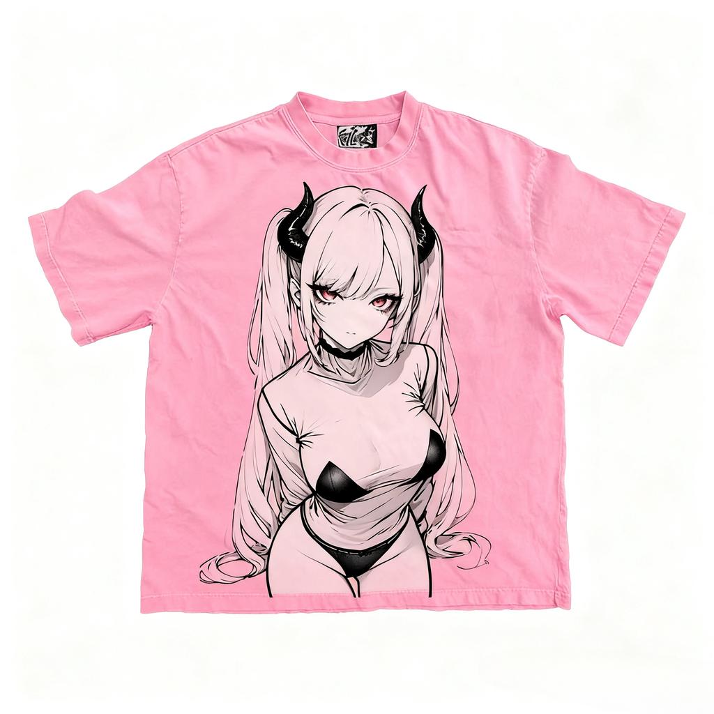 Y2k Girl Graphic Print Autumn Cotton Unisex T-shirt Short Sleeve Street Fashion Trend Clothing Street Style Winter Innerwear