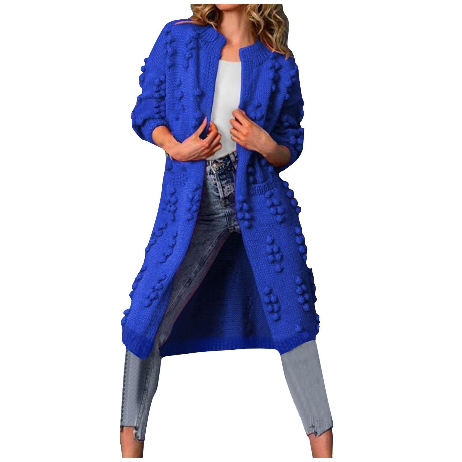 

Женская мода повседневный кардиган Crum Cave однотонный вязаный свитер пальто M