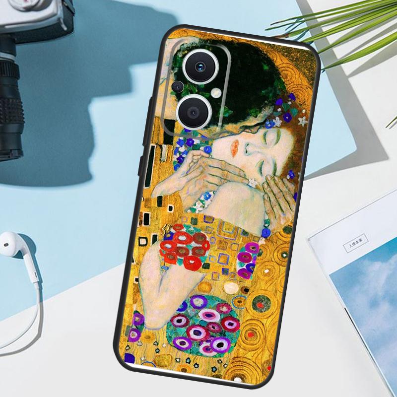 Sternennacht Klimt Kuss Hülle Für OPPO Reno 11 12 13 13F 12F 11F 8T 7 8 10 Pro OPPO Find X8 Pro X6 X3 X5 Lite Abdeckung