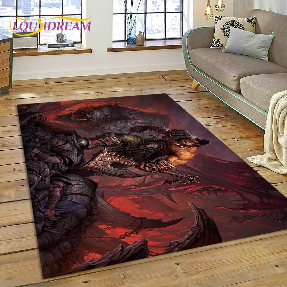 WOW, World of Warcraft  Demon Hunter, Lich King Game Rug Carpet for Living Room Bedroom Home Decor,Non-slip Decoration for Sofa