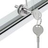 Display Cabinet Sliding Glass Door Lock Jewelry Showcase Lock Zinc Alloy Furniture Hardware Double Door Lock With Keys