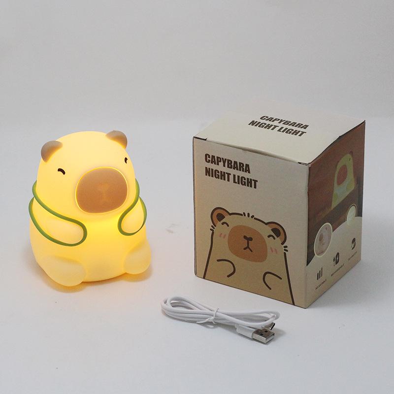 Panda Floral Silicone Night Light - Soft, Eye-Friendly Tap Lamp for Kids' Bedroom or Desk