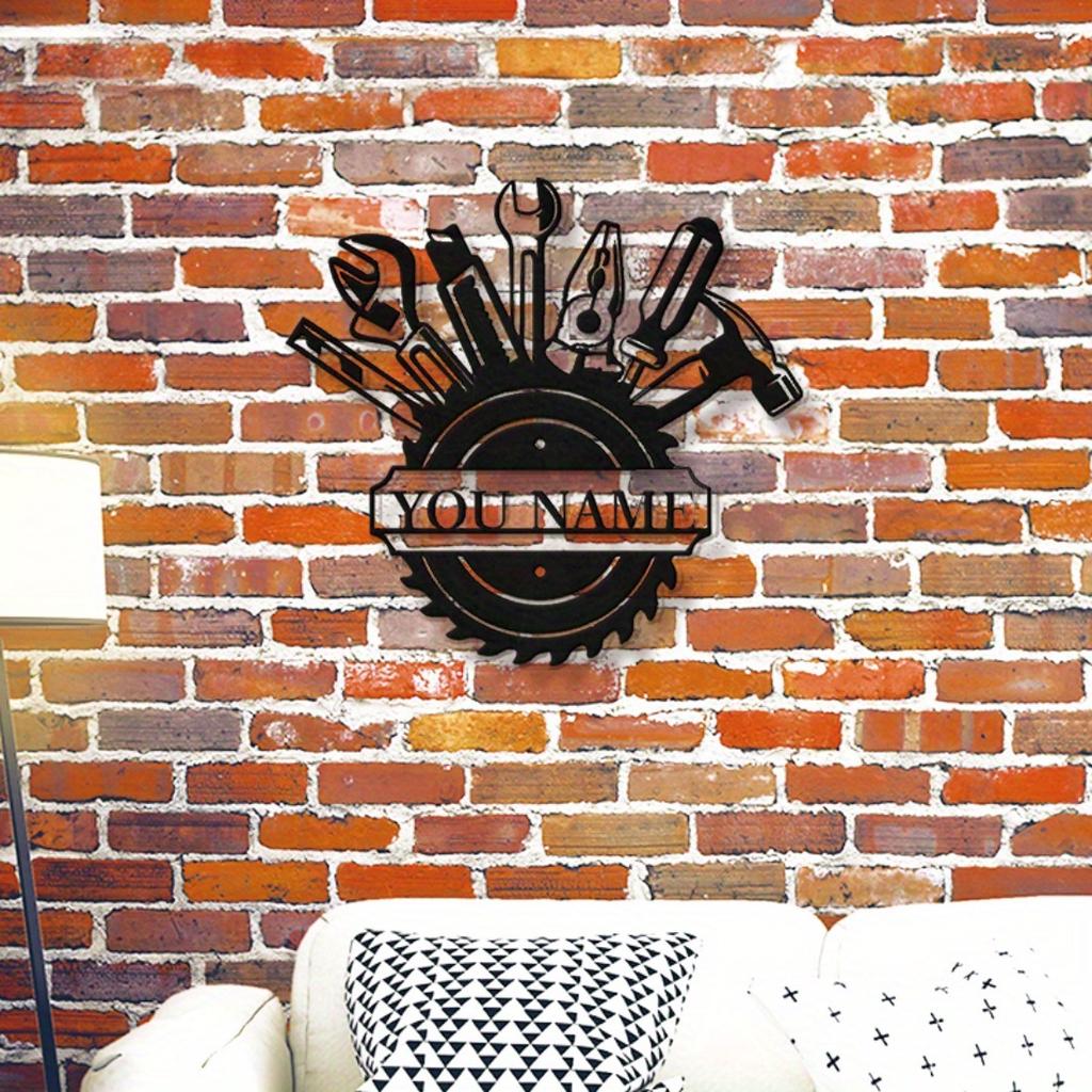 Personalizable Metal Sign Wall Art Iron Handyman Decor for Workshop Home Office Garage