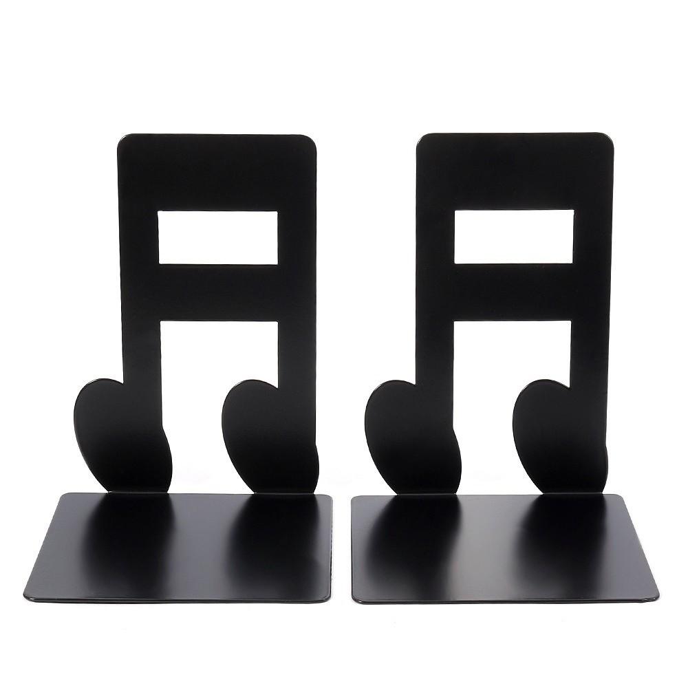1 Pair L-Shape Piano Key Bookend Artistic Music Score Book Holder Book Enthusiasts