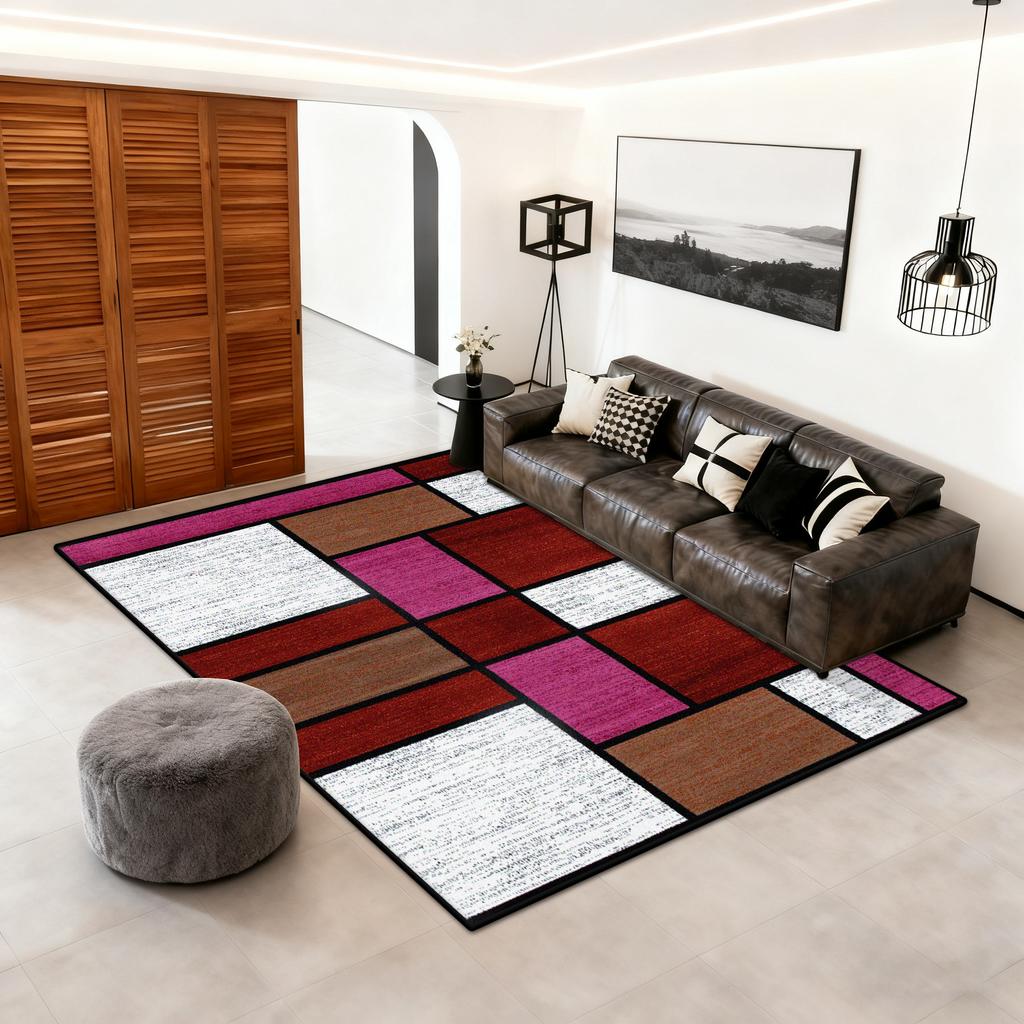 Nordic Style Large Area Rug Geometric Carpet Non-Slip Washable Rug for Living Room Bedroom Cloakroom Home Decor Floor Mat Soft
