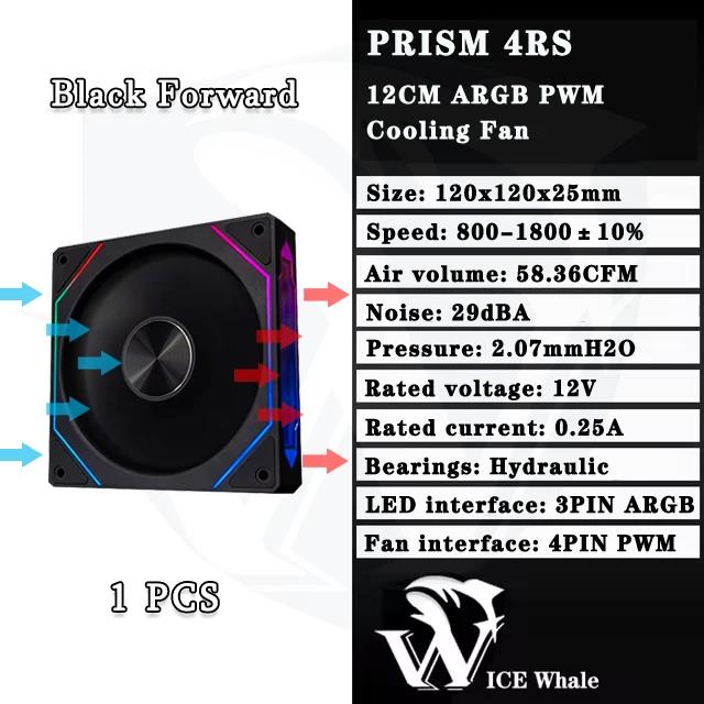 LDPCSJ Prism 4RS 120mm ARGB PC Case Fan with Infinity Mirror Design Motherboard Sync 4PIN PWM CPU Cooler Ventilador Fuel Injectors 6