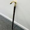 Victorian Style Brass Handle Walking Stick, Vintage Design Home Decor