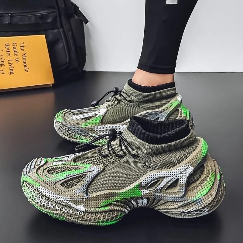 Fashion Knit Mesh Upper Male Sports Shoes Cushioned Insole Wide Low Price High Quality Walking On Sale Jogging Gym Men's Casual Sneakers