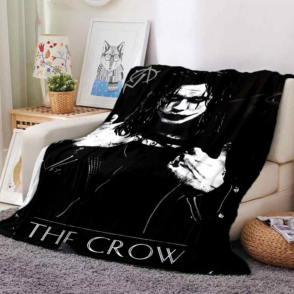 1pc THE CROW Throw Blanket Soft Flannel, Cozy All Season Polyester Perfect for Home, Office 80cmx120cm