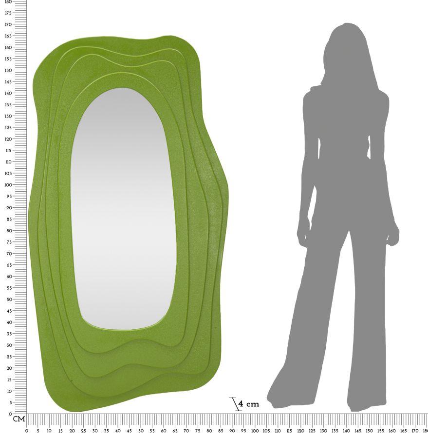 Wall Mirror Dafne Green Cm 90X4X165