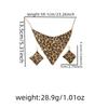 Colier și cercei triunghi strălucitor cu imprimeu leopard elegant - Stil retro, sexy, de înaltă calitate