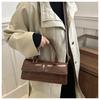 New Arrival Faux Leather Square Shoulder Bag Magnetic Closure Crossbody Handbag for Women