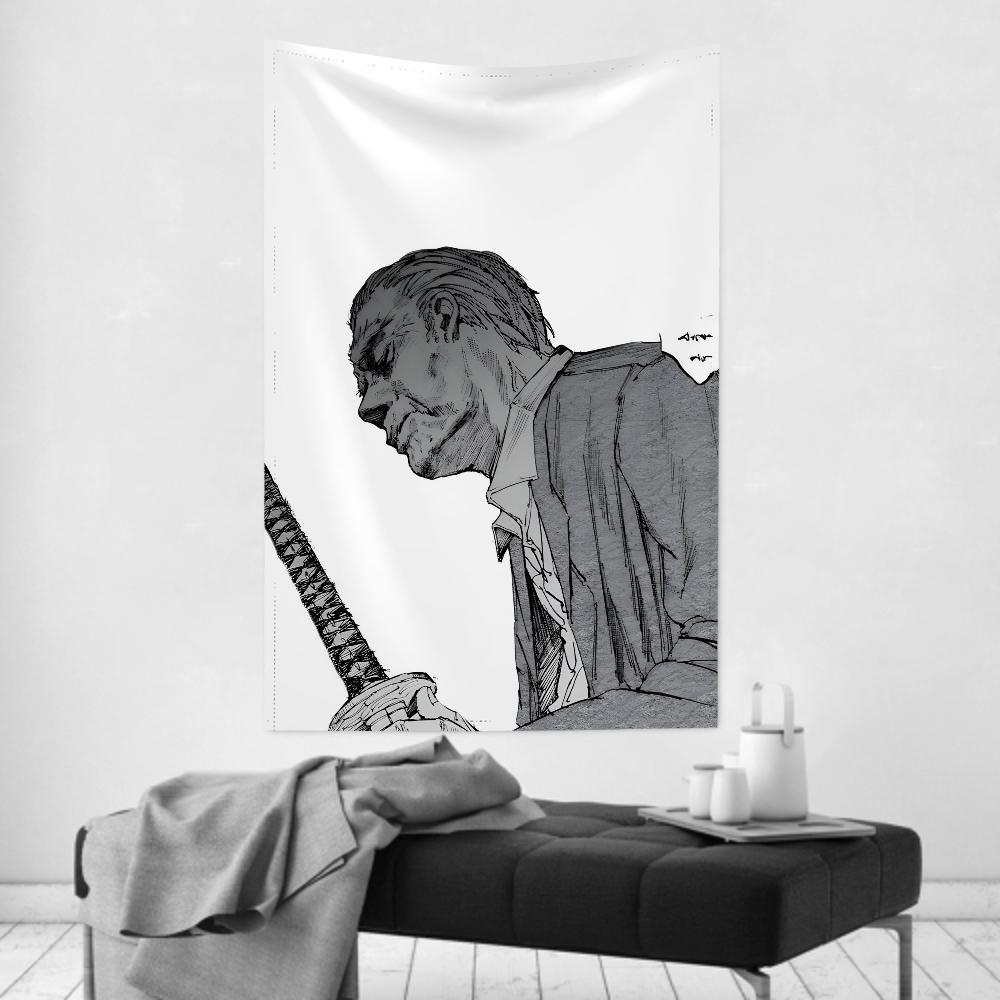 

Anime Comics TTakamura Sakamoto Days Tapestry Room Decor Wall Cloth Party Hanging Background Room Decor Baby Room 74x94cm(29x37in)