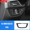 For LHD Carbon Fiber Pattern Car Stickers Gear Shift Panel Cover Interior Trim For BMW Series 5 G30 G31 Modification Accessories