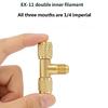 Valvole di Connessione Tripla in Ottone Ingegnerizzate con Precisione Adattatore per Manometro del Vuoto Robusto e Durevole per Strumenti a Vuoto