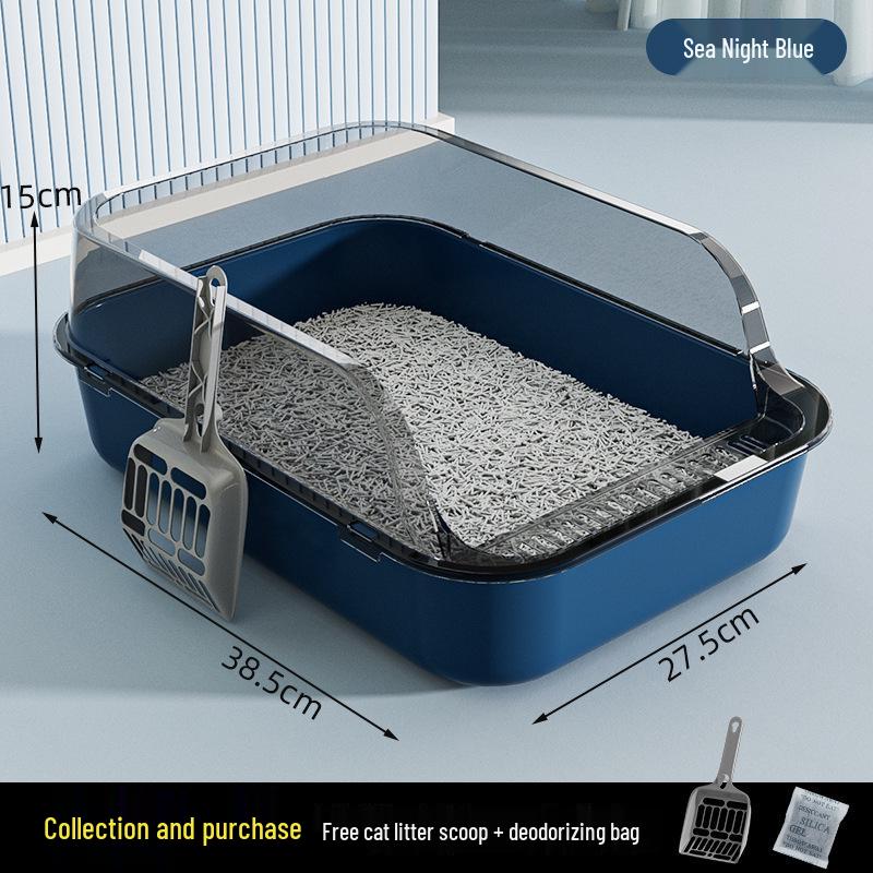 Extra Large High-Sided Cat Litter Box - Anti-Splash, Thickened Design